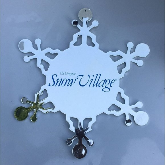Dept 56 Mirrored Snowflake Sign Ornament, The Original Snow Village - Picture 1 of 5